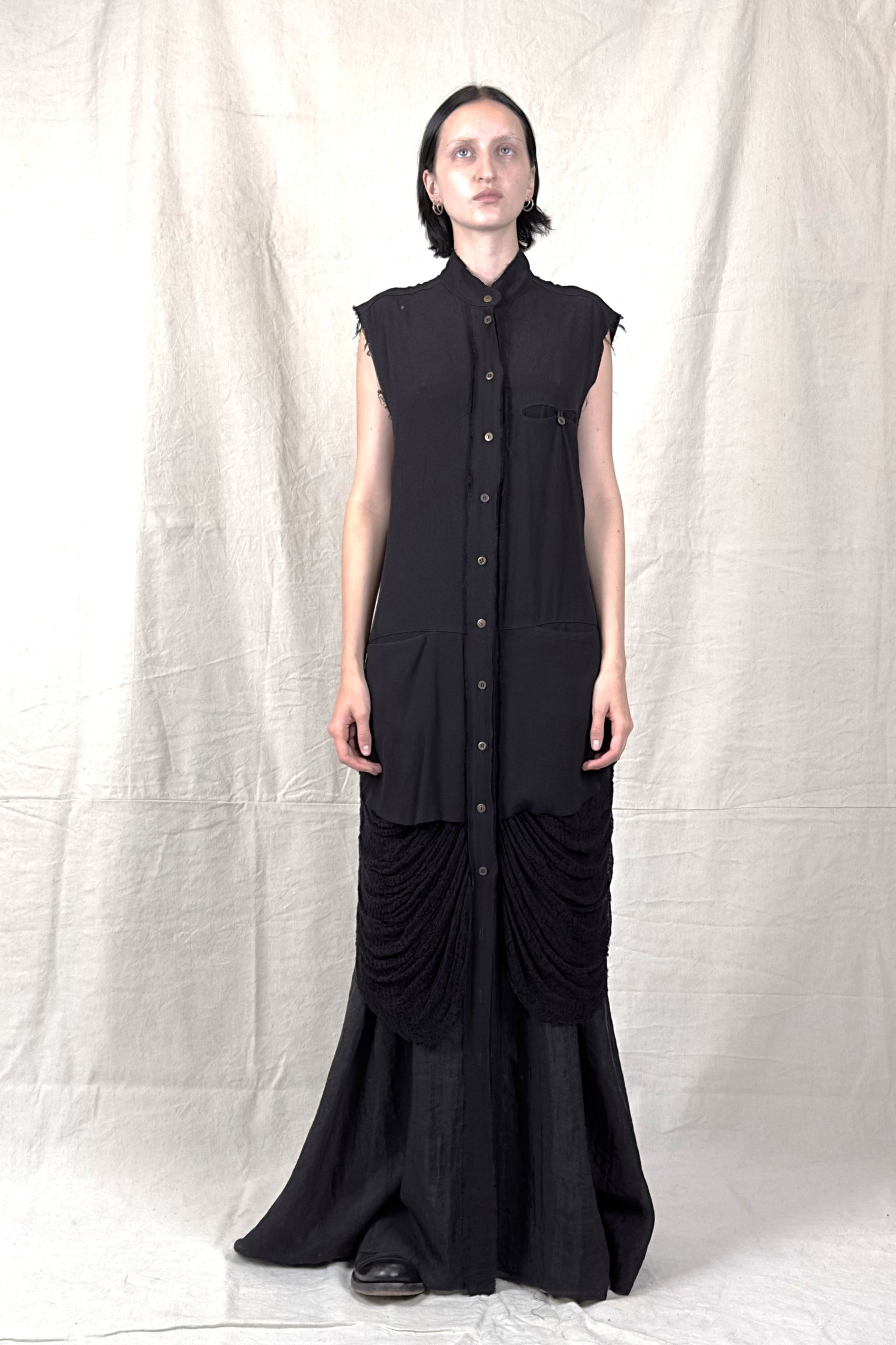 Sandrine Philippe - Dress - Maxi Shirt dress, Avant-Garde, Made in Paris
