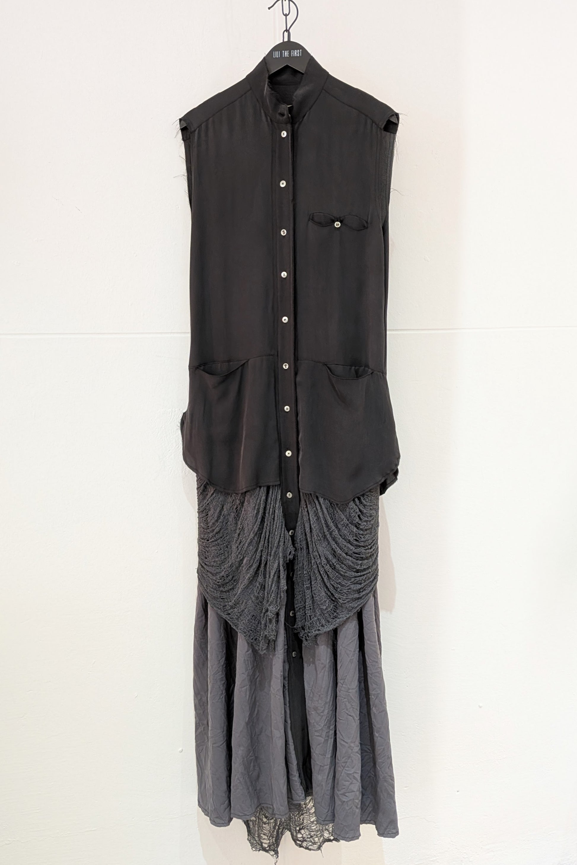 Sandrine Philippe - Dress - Maxi Shirt dress, Avant-Garde, Made in Paris