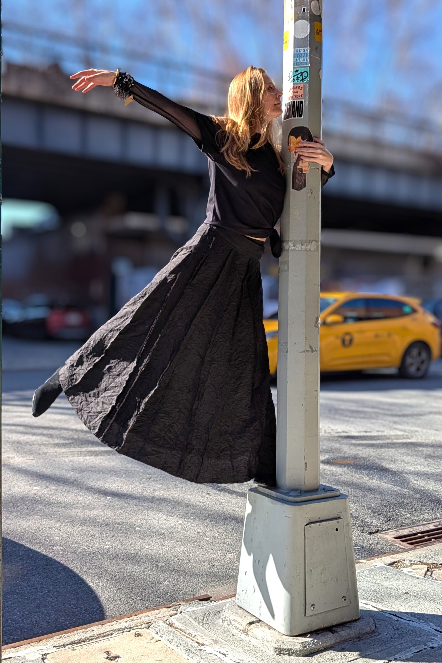 Sandrine Philippe - Skirt - Maxi, Panel, Black - Schinz Cotton - Made in Paris