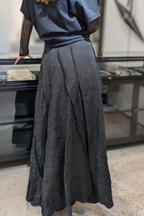 Sandrine Philippe - Skirt - Maxi, Panel, Black - Schinz Cotton - Made in Paris