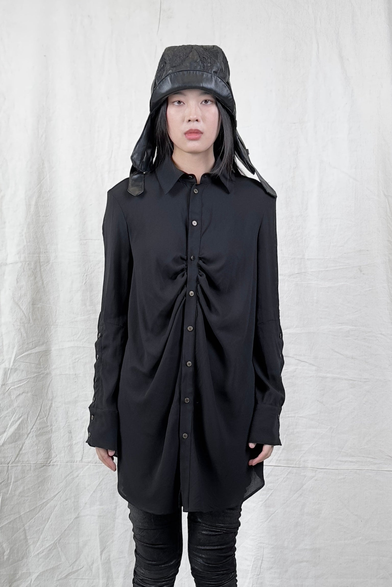 Sandrine Philippe Long-Sleeve Top – Textured Minimal Design