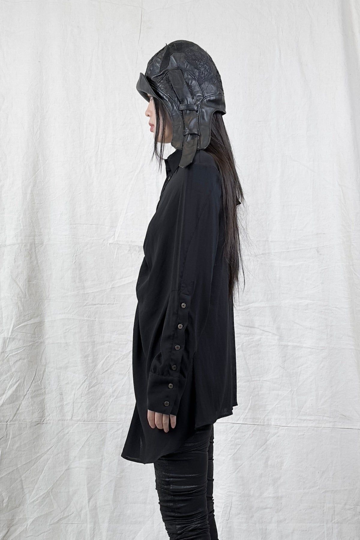 Sandrine Philippe Long-Sleeve Top – Textured Minimal Design