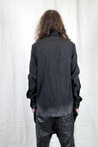 Sandrine Philippe Shirt, Crumpled Cotton , hand-painted – Textural Experimental Design