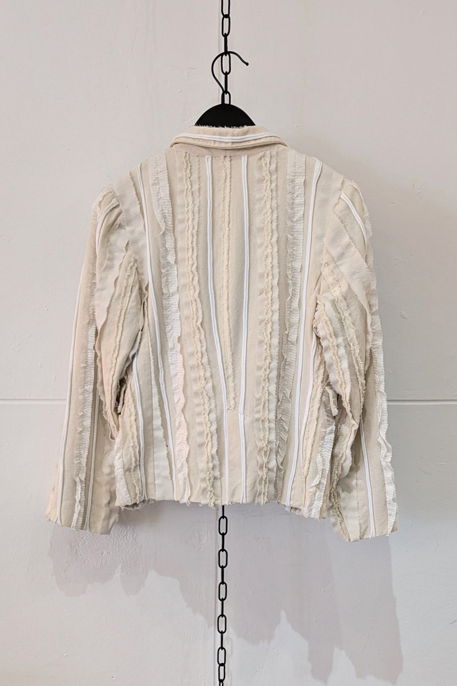 Sandrine Philippe Jacket Cotton Linen Silk, Handmade – Textural Experimental Design