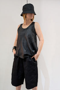 Sandrine Philippe Paris - Leather Tank Top - Asymmetric