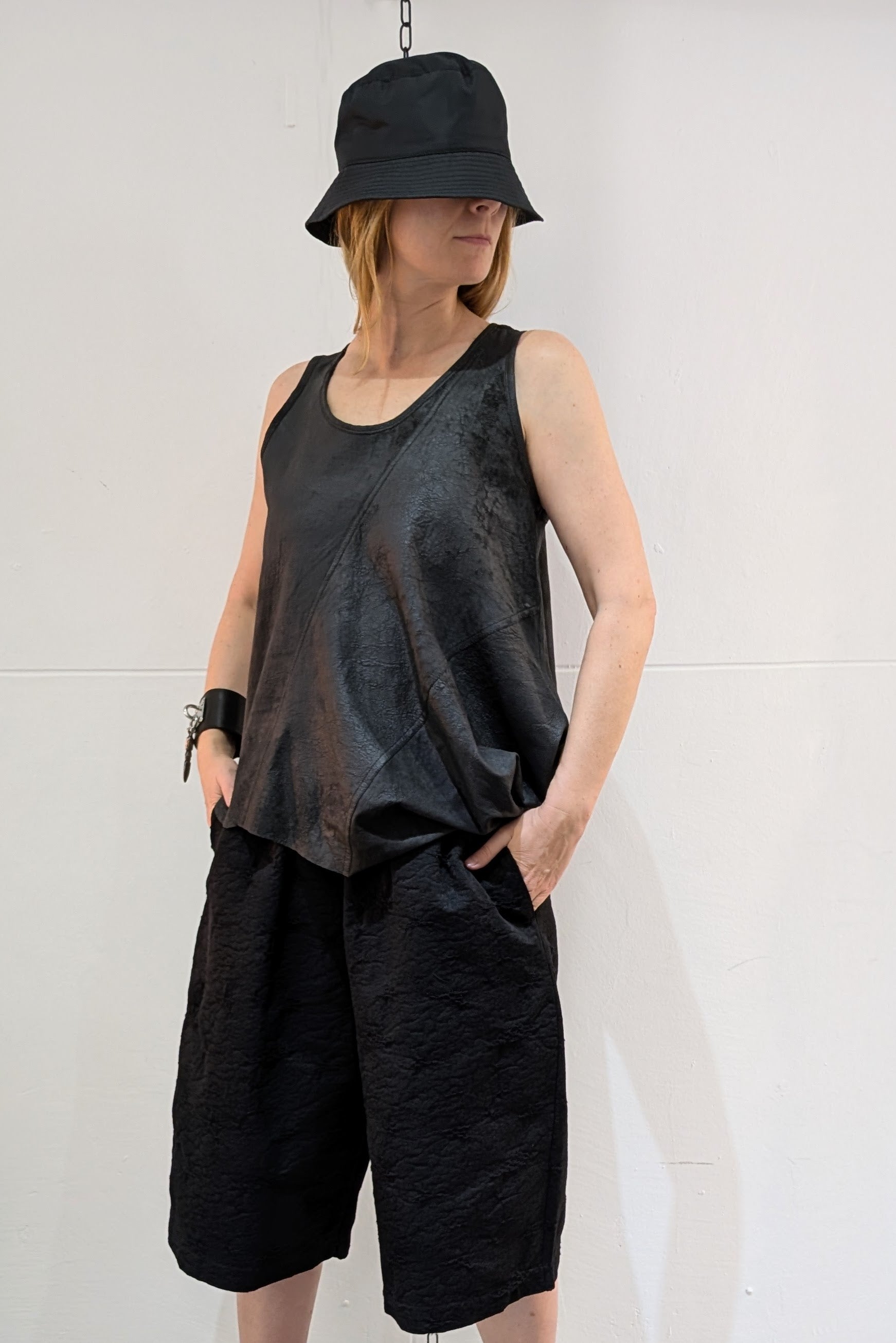 Sandrine Philippe Paris - Leather Tank Top - Asymmetric