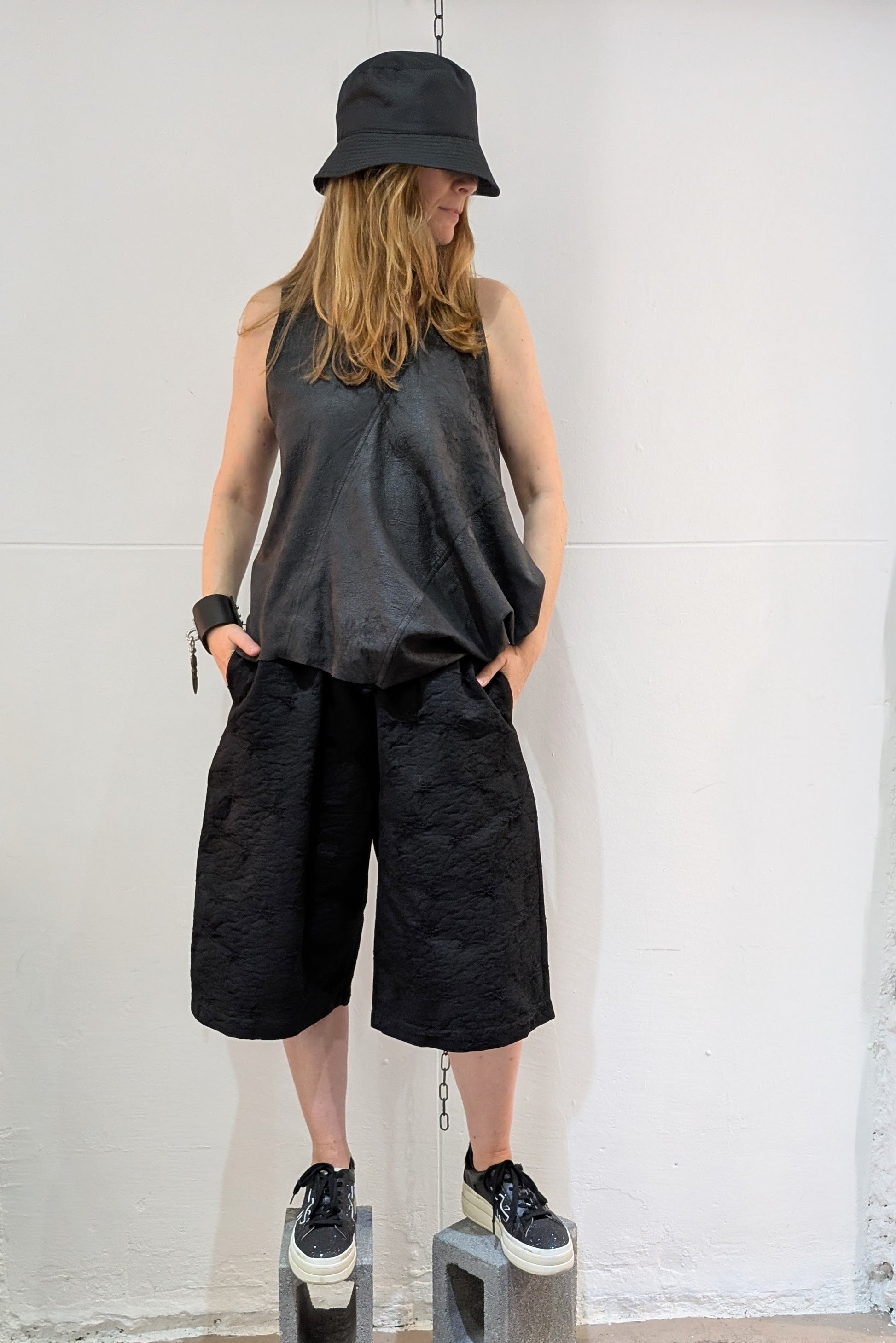 Sandrine Philippe Paris - Leather Tank Top - Asymmetric