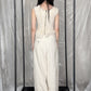 Sandrine Philippe Paris - LiLi The First Washington DC, wide leg white wool pants