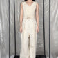 Sandrine Philippe Paris - LiLi The First Washington DC, wide leg white wool pants