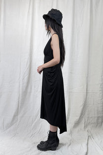 Sandrine Philippe Draped Cotton Dress – Sculptural Asymmetric Silhouette