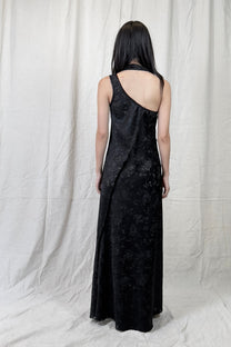 Sandrine Philippe Silk Devore Maxi Dress , Avant-Garde French Design