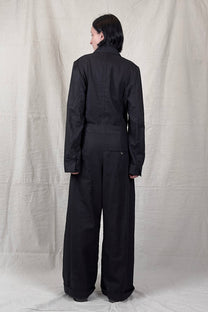 Sandrine Philippe - Jumpsuit - Wide Leg, Linen, Button down - Unisex, Made in Paris