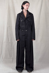 Sandrine Philippe - Jumpsuit - Wide Leg, Linen, Button down - Unisex, Made in Paris