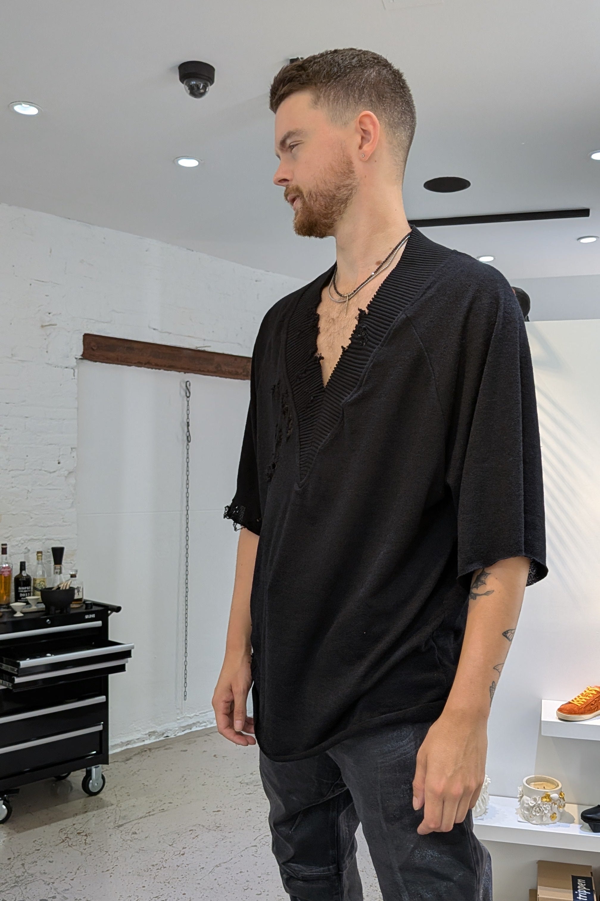 Sandrine Philippe Oversized Unisex Sweater – Raw Deconstructed Textural Fabric