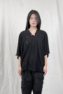 Sandrine Philippe Oversized Unisex Sweater – Raw Deconstructed Textural Fabric