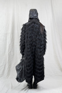 Sandrine Philippe couture leather shopper bag hand-made re-embroidered details - Deconstructed Avant-Garde French Design