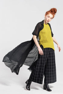 Serienumerica - Dress - Sheer - button-down - Cotton - Black