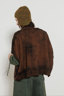 Serienumerica - Knit brown sweater vest - Extra fine Merino wool - Oversized