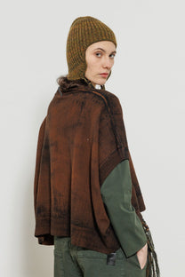 Serienumerica - Knit brown sweater vest - Extra fine Merino wool - Oversized