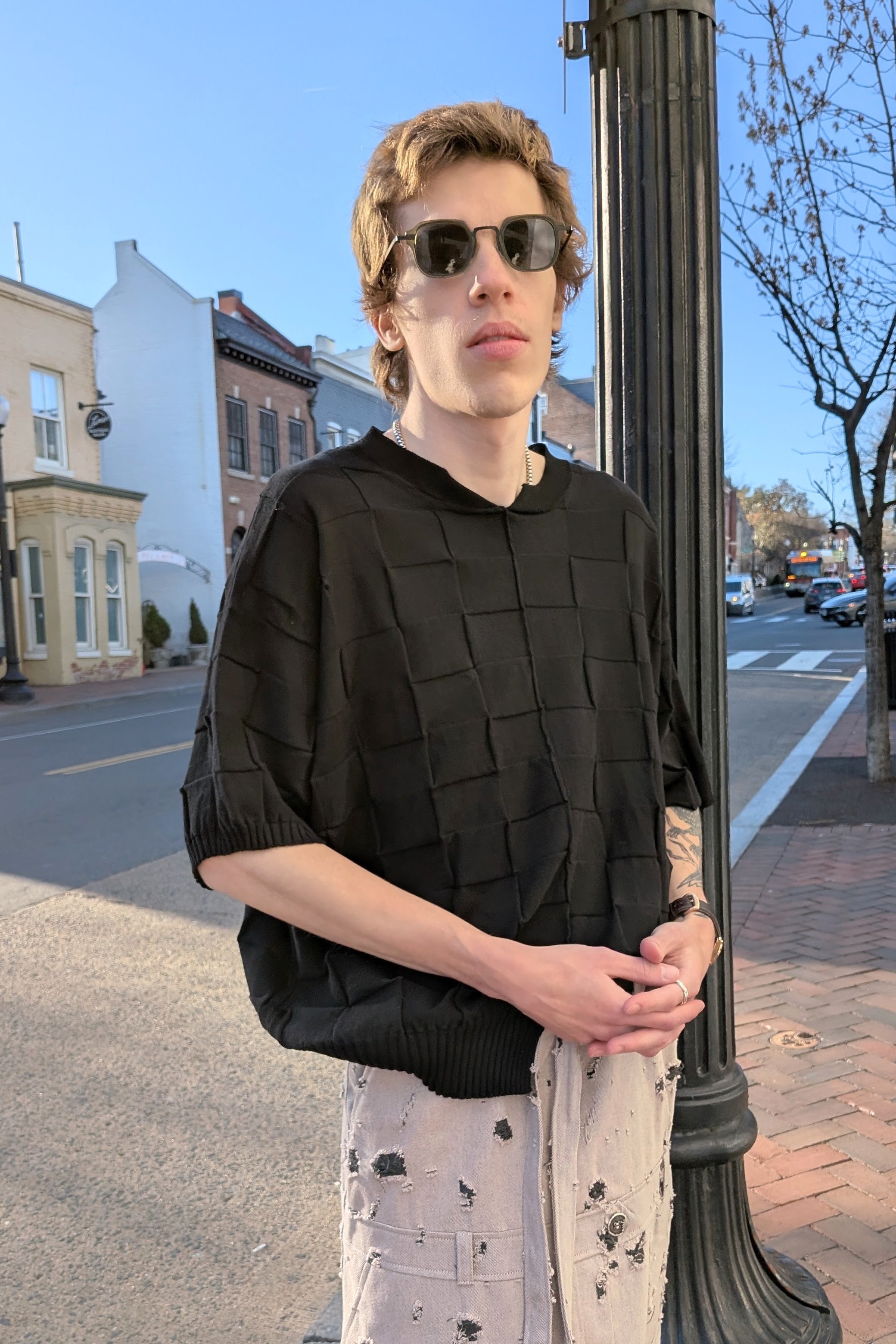 Serienumerica - Summer Sweater- Oversized Cotton - Black