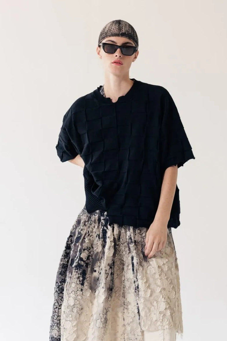 Serienumerica - Summer Sweater- Oversized Cotton - Black