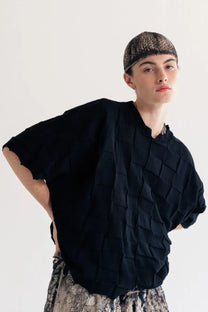 Serienumerica - Summer Sweater- Oversized Cotton - Black