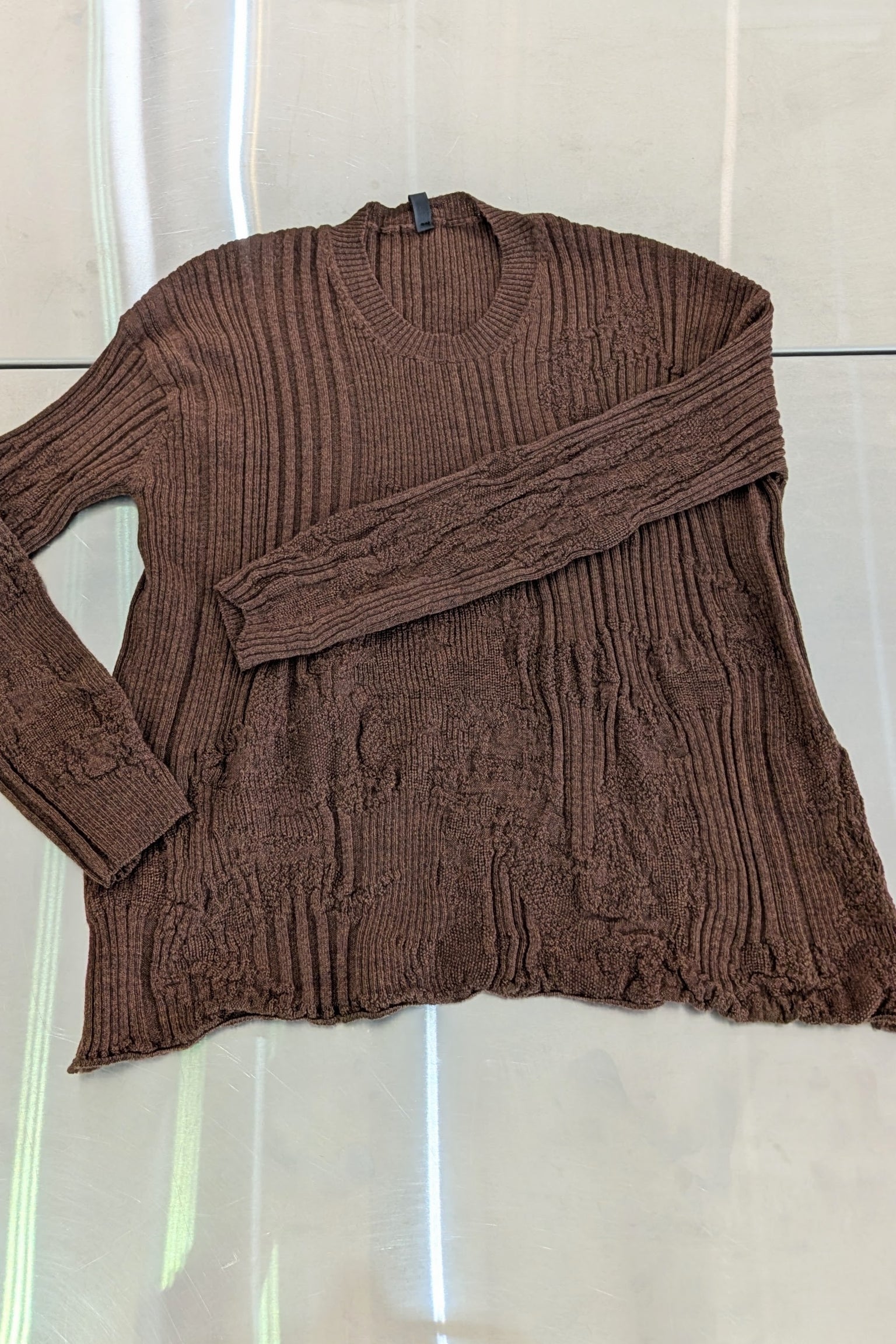 Serienumerica - Sweater extra fine Merino wool  brown chocolate color - LiLi The First boutique