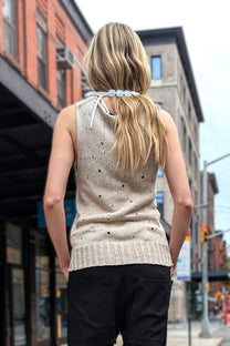 Serienumerica - Tank Top - Kinit - Hand Crochet - Natural