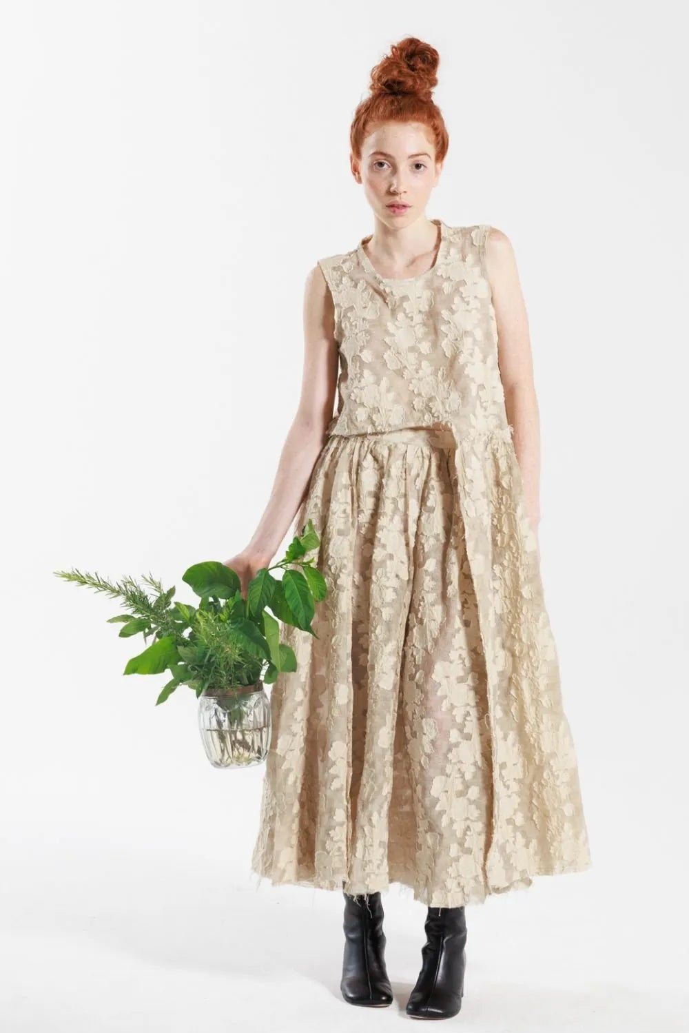 Serienumerica - shirt - Half Dress - Lace - Sand color