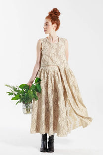 Serienumerica - shirt - Half Dress - Lace - Sand color