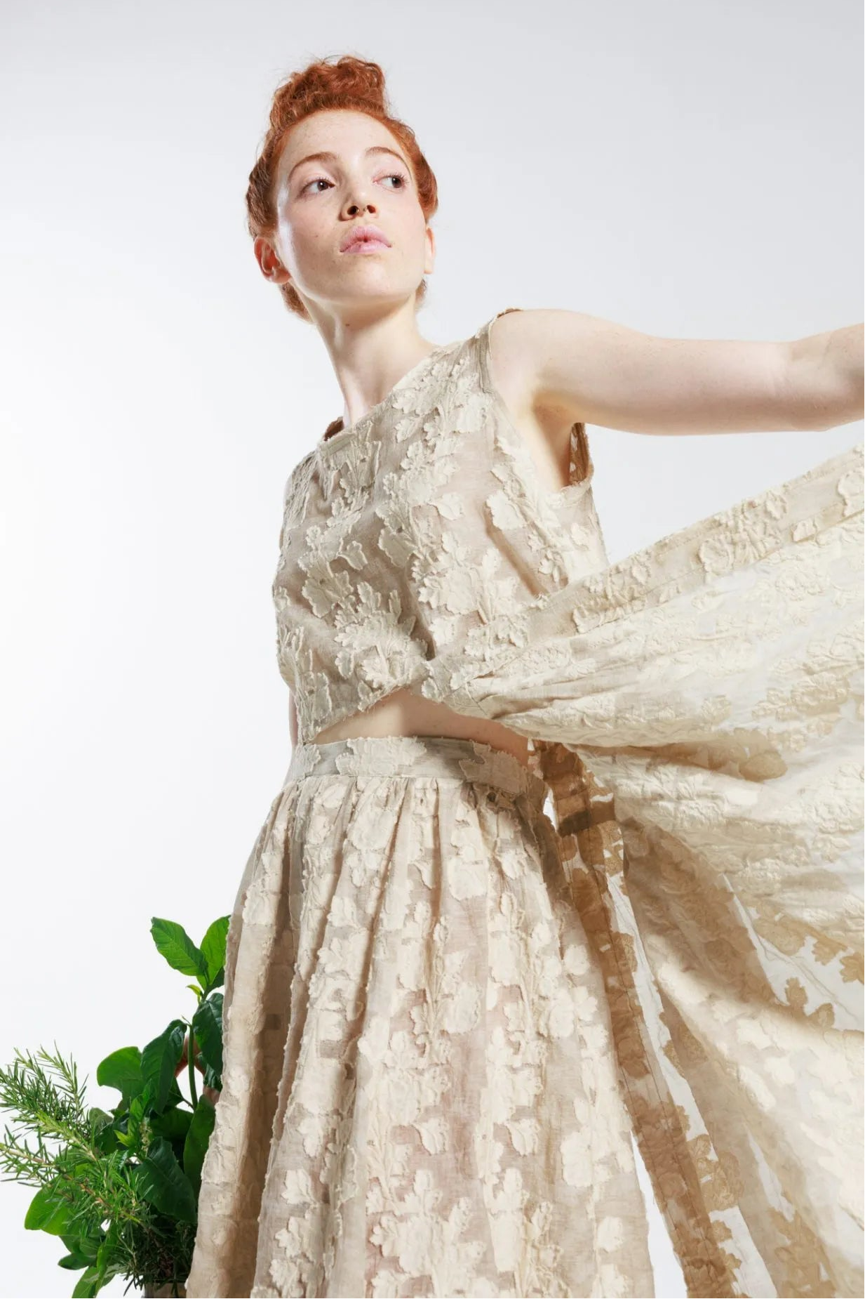 Serienumerica - shirt - Half Dress - Lace - Sand color