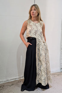 Serienumerica - shirt - Half Dress - Lace - Sand color