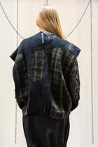 Serienumerica - vest gilet - Oversized - one size - Merino Mohair - Plaid