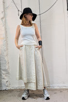 Serienumerica Cotton Skirt uneven natural