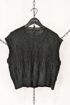 Serienumerica Grivola Knit top vest - Dark forest green - Extra Fine Merino Wool