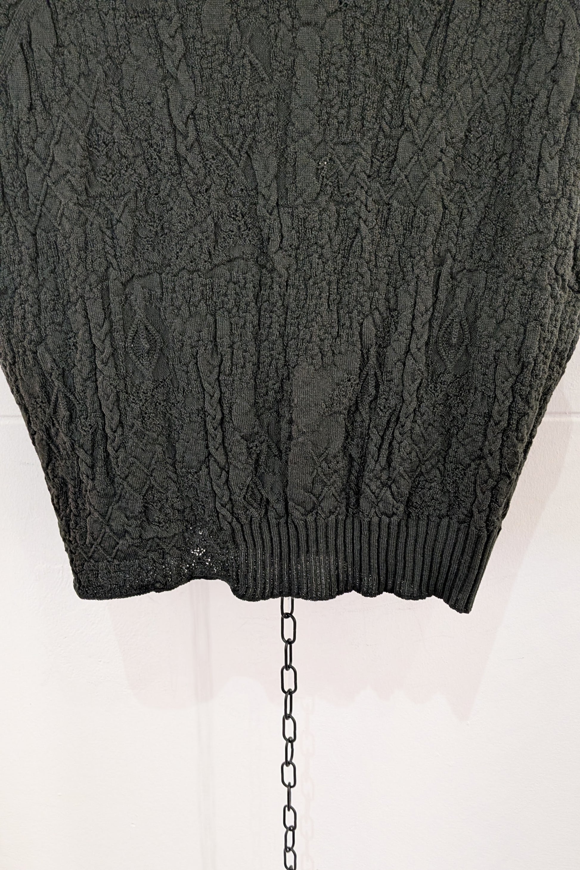 Serienumerica Grivola Knit top vest - Dark forest green - Extra Fine Merino Wool