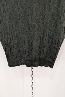 Serienumerica Grivola Knit top vest - Dark forest green - Extra Fine Merino Wool