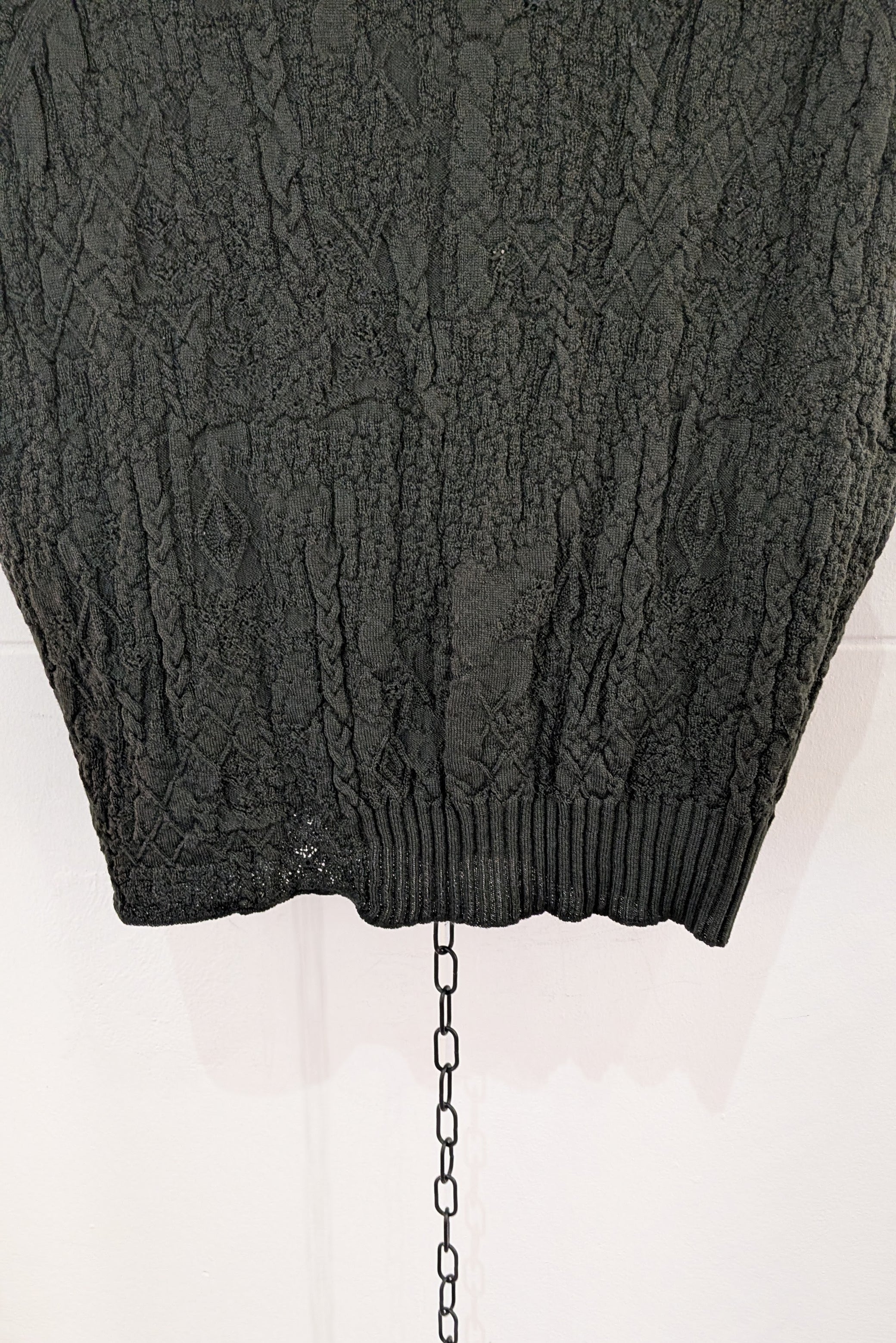 Serienumerica Grivola Knit top vest - Dark forest green - Extra Fine Merino Wool