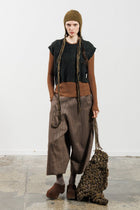 Serienumerica Grivola Knit top vest - Dark forest green - Extra Fine Merino Wool