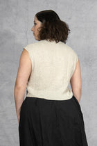 Serienumerica Grivola Knit top vest - OFF WHITE - Extra Fine Merino Wool