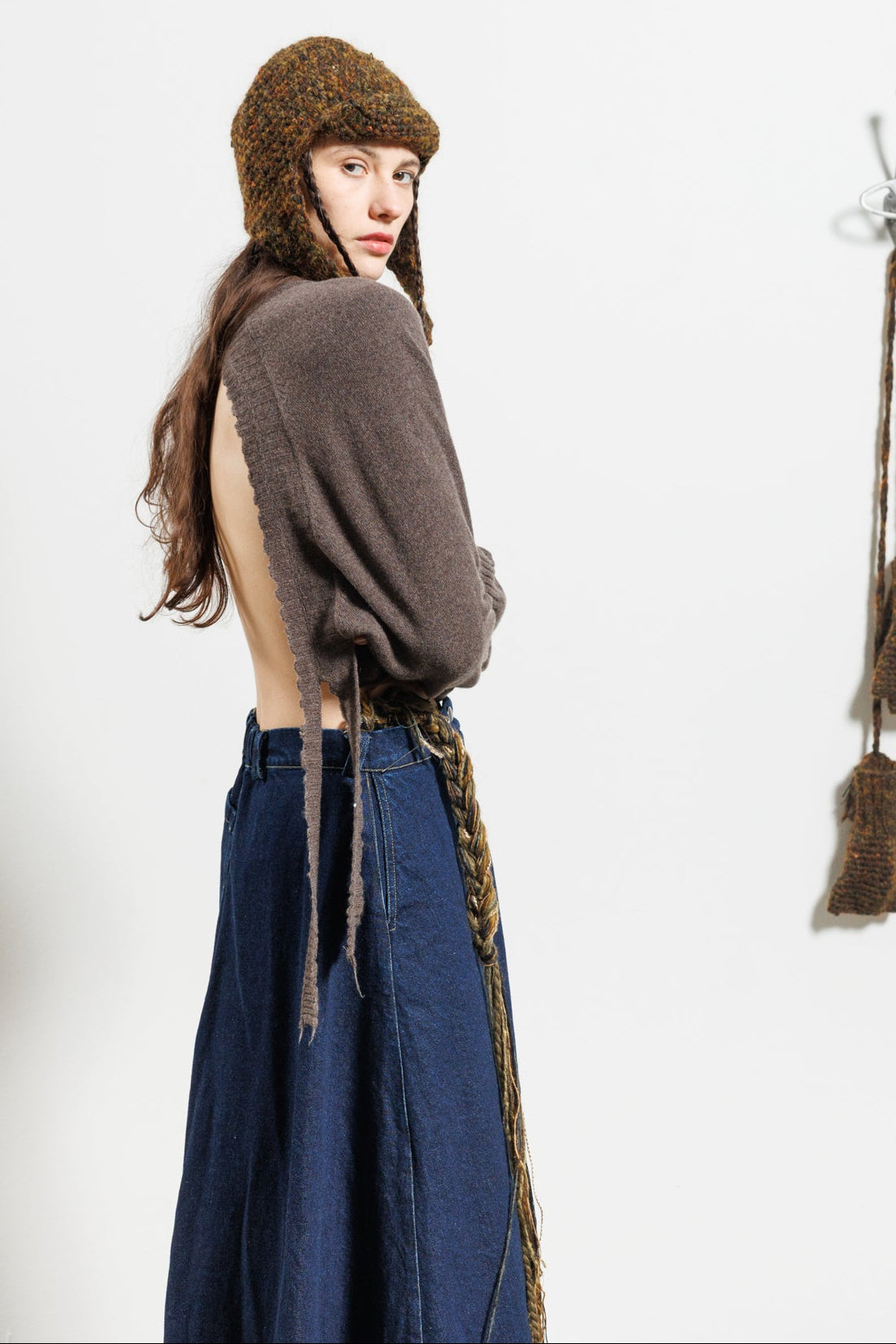 Serienumerica Open Back Sweater - recycled cashmere - merino wool