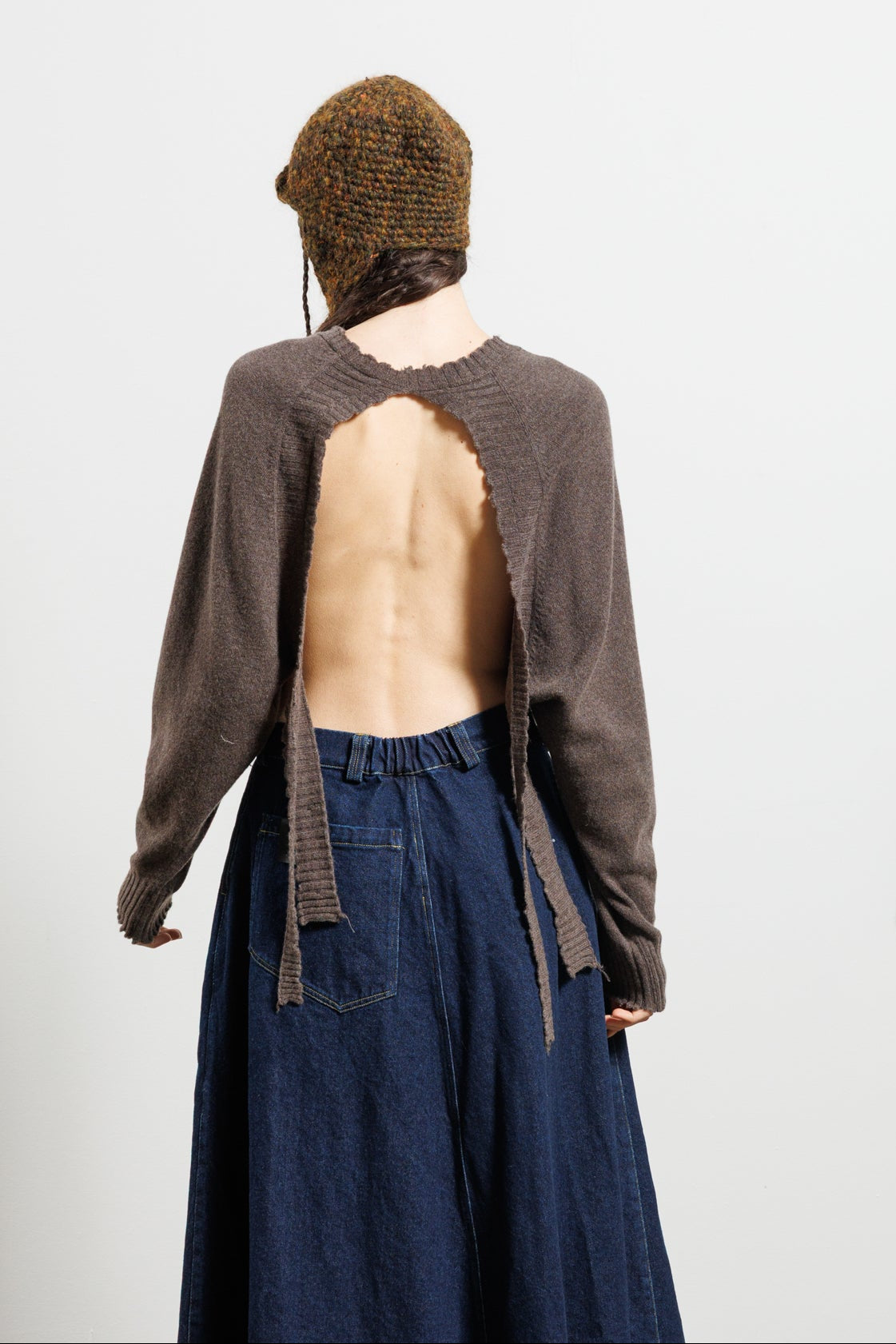 Serienumerica Open Back Sweater - recycled cashmere - merino wool