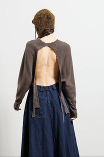 Serienumerica Open Back Sweater - recycled cashmere - merino wool