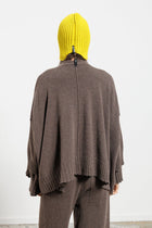 Serienumerica cardigan - oversized - recycled cashmere - taupe brown - one size