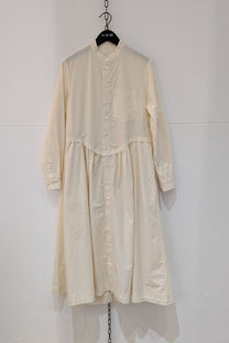 Serienumerica Maxi Cotton Poplin button-down Dress , long sleeves