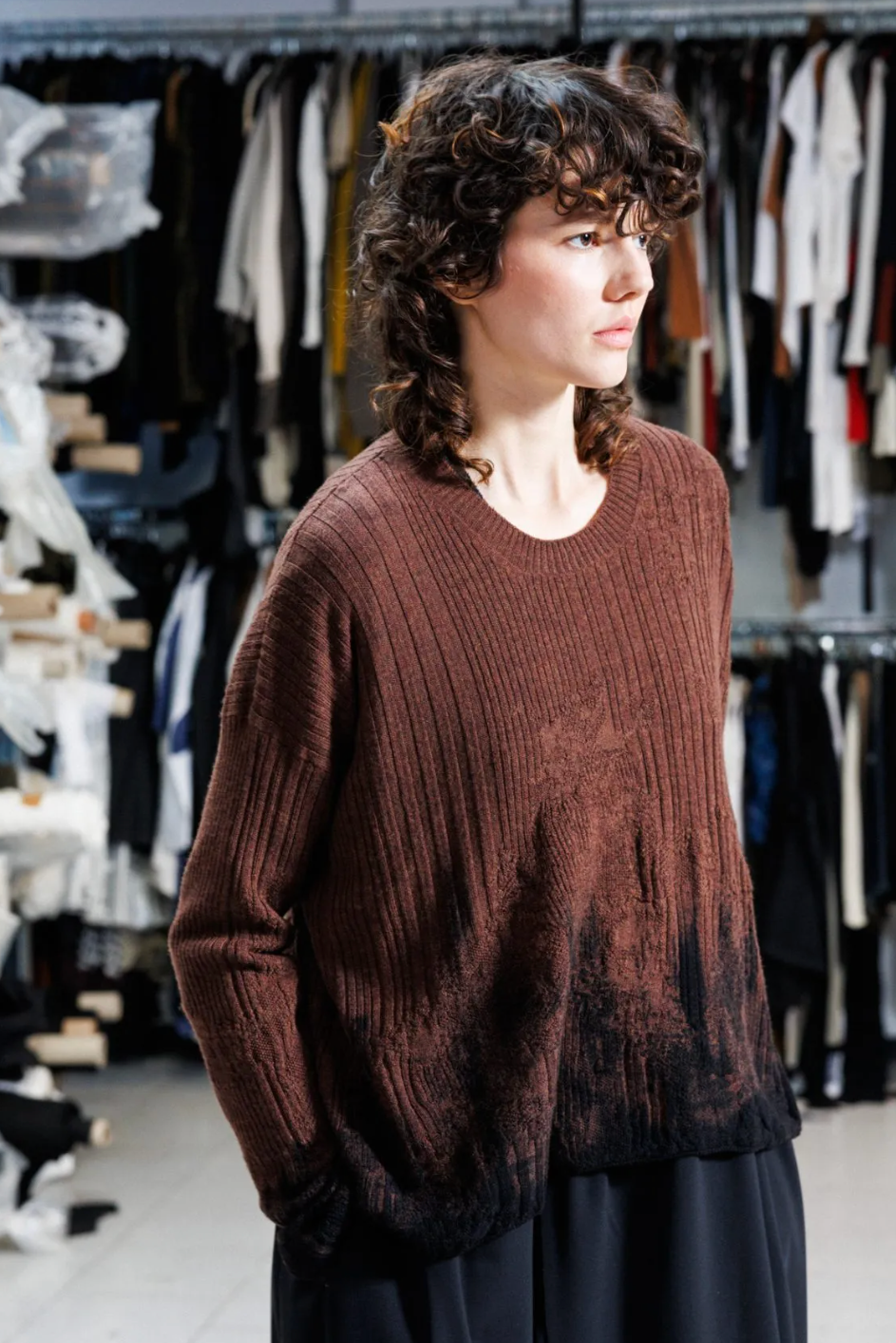 Serienumerica knitted Brown sweater - LiLi The First NY, DC