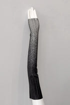 Sheer mesh gilded long gloves mittens