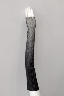 Sheer mesh gilded long gloves mittens