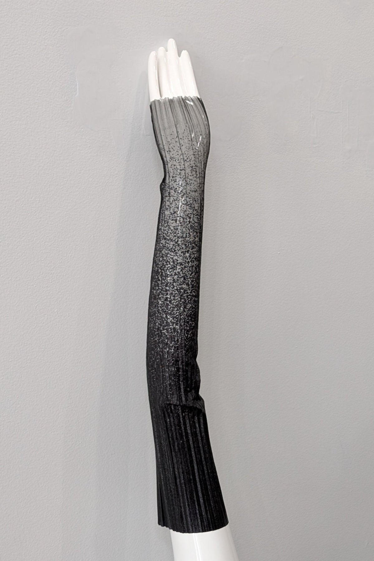 Sheer mesh gilded long gloves mittens