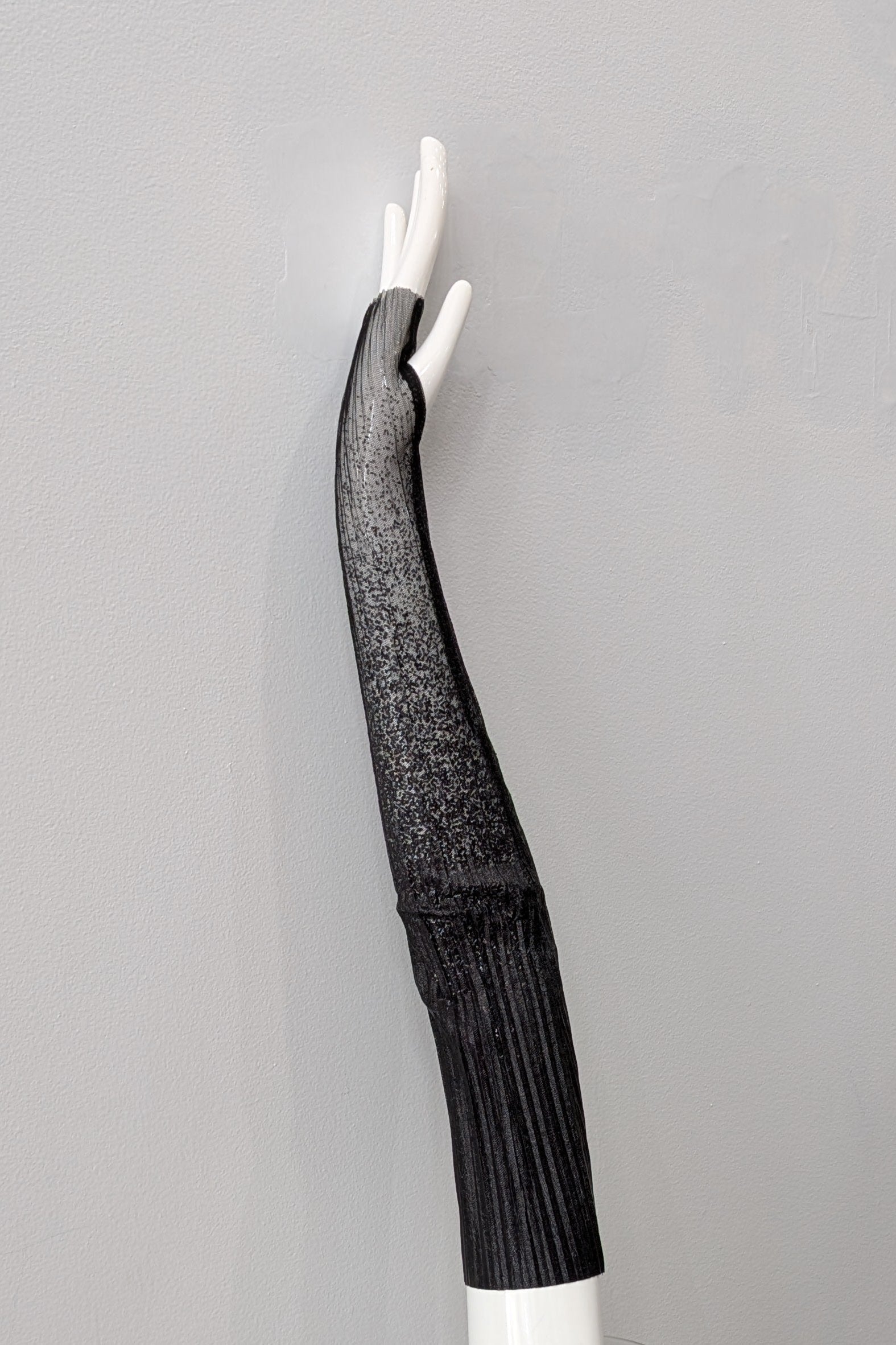 Sheer mesh gilded long gloves mittens